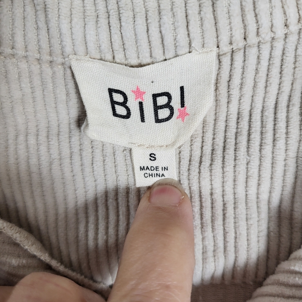 BiBi cream corduroy baggy jacket women's S #1539 - Picture 2 of 6